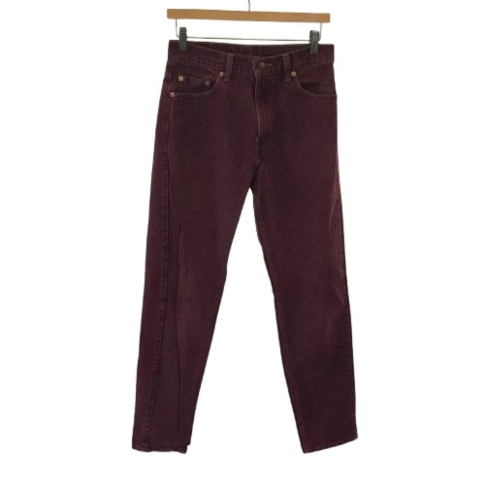 Levi's Mens Size 29 29x34 Wine Purple 550 Vintage 90s 100% Cotton Denim Jeans